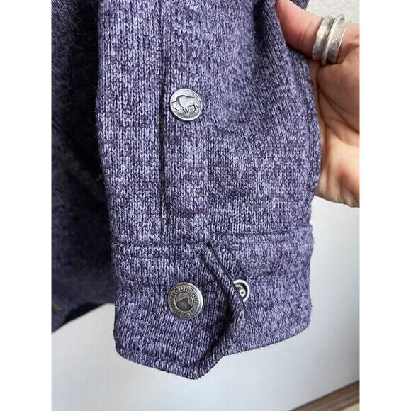 MOUNTAIN KHAKIS Fleece Sweater Jacket Womens SMALL Purple Zip Up - Picture 4 of 9